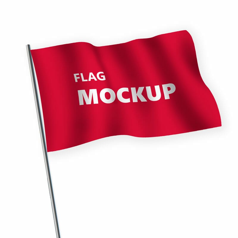 Free PSD Flag Mockup Template