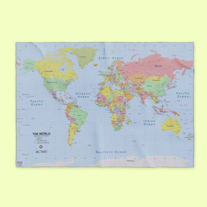 Free Paper Map Mockup PSD Template