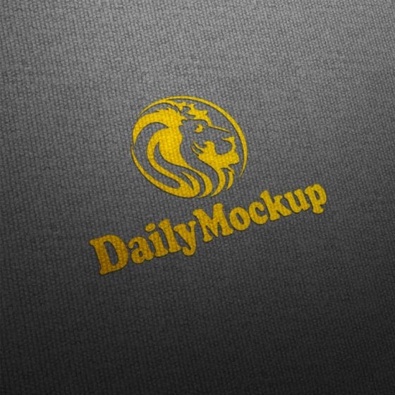 Free Photo-realistic Fabric Logo Mock-up