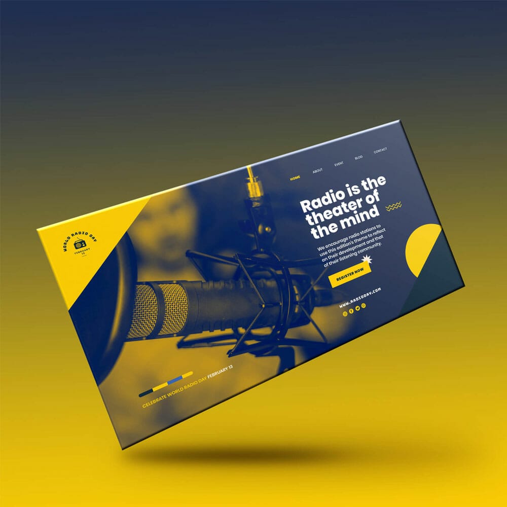 Free Podcast Cover Art Mockup PSD Template