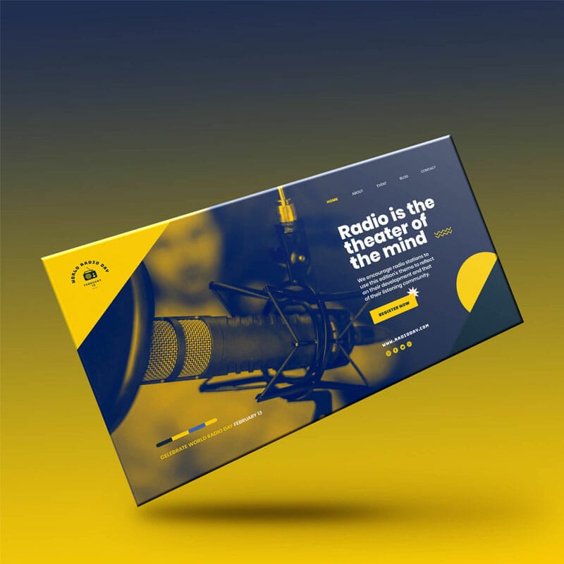 Free Podcast Cover Art Mockup PSD Template