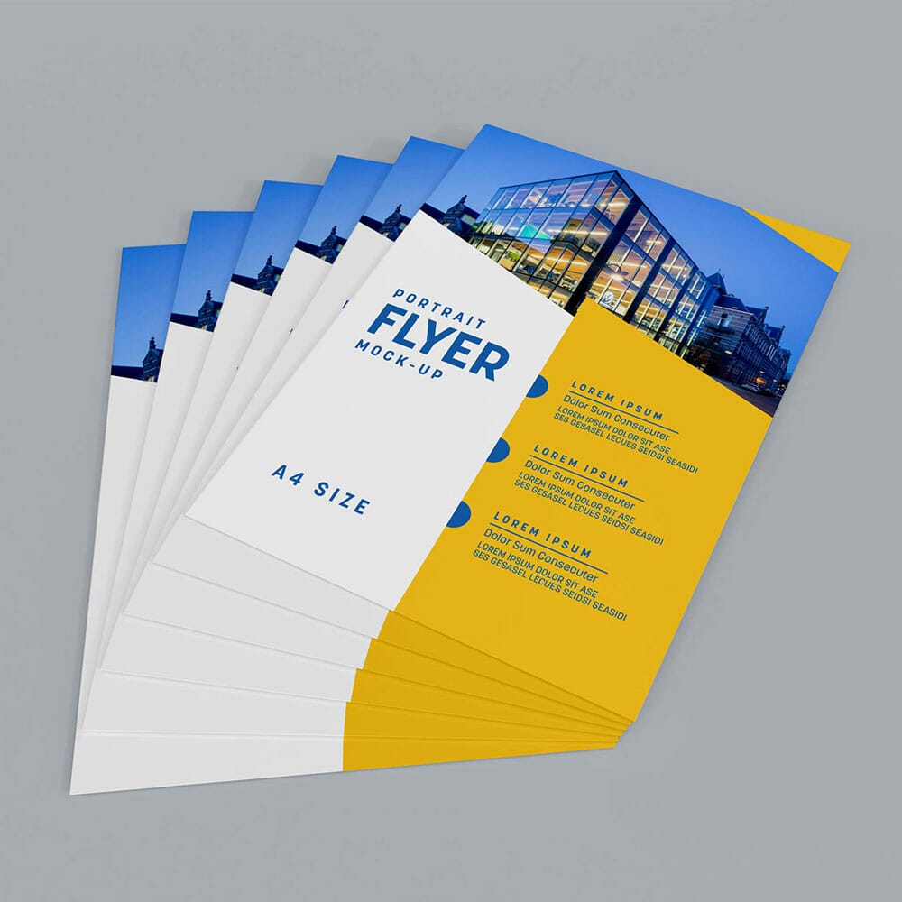 Free Portrait Flyer Mockup PSD