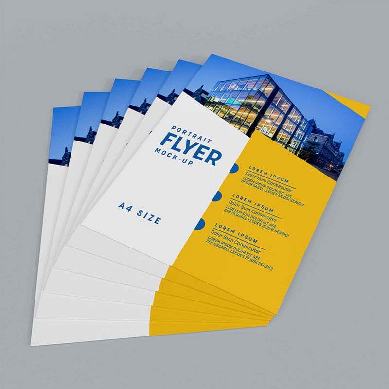 Free Portrait Flyer Mockup PSD