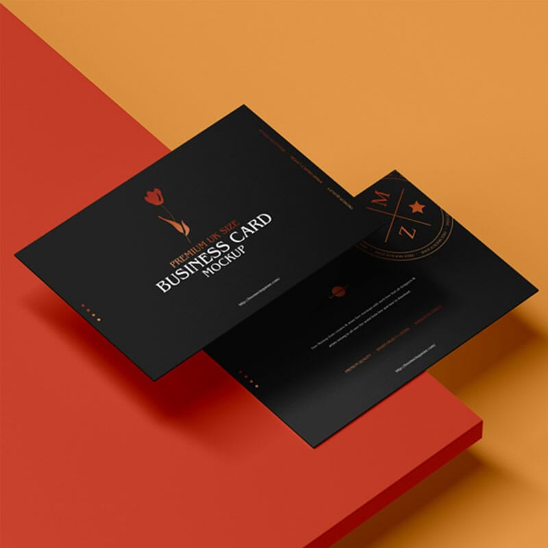 Free Premium UK Size Business Card Mockup