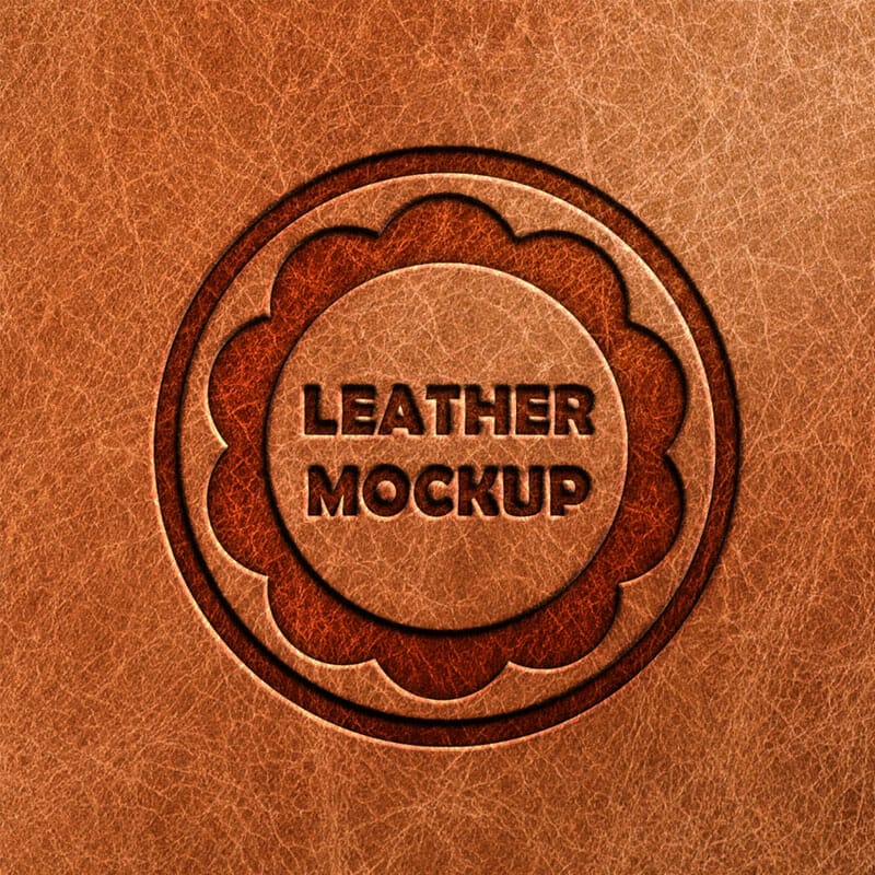 Free Pressed Leather Logo Mockup » CSS Author