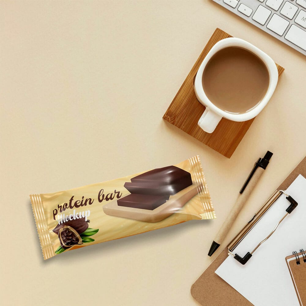 Free Protein Bar Mockup PSD Template