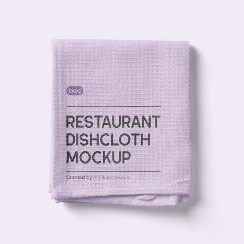Free Restaurant Dishcloth Mockup