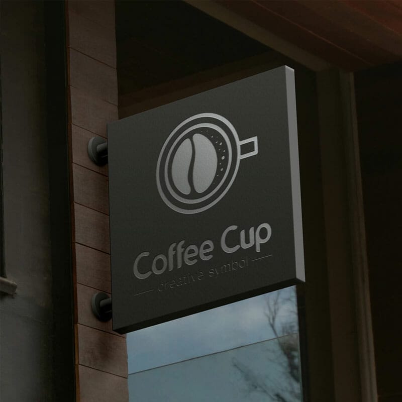 Free Shop Logo Mockup PSD Template