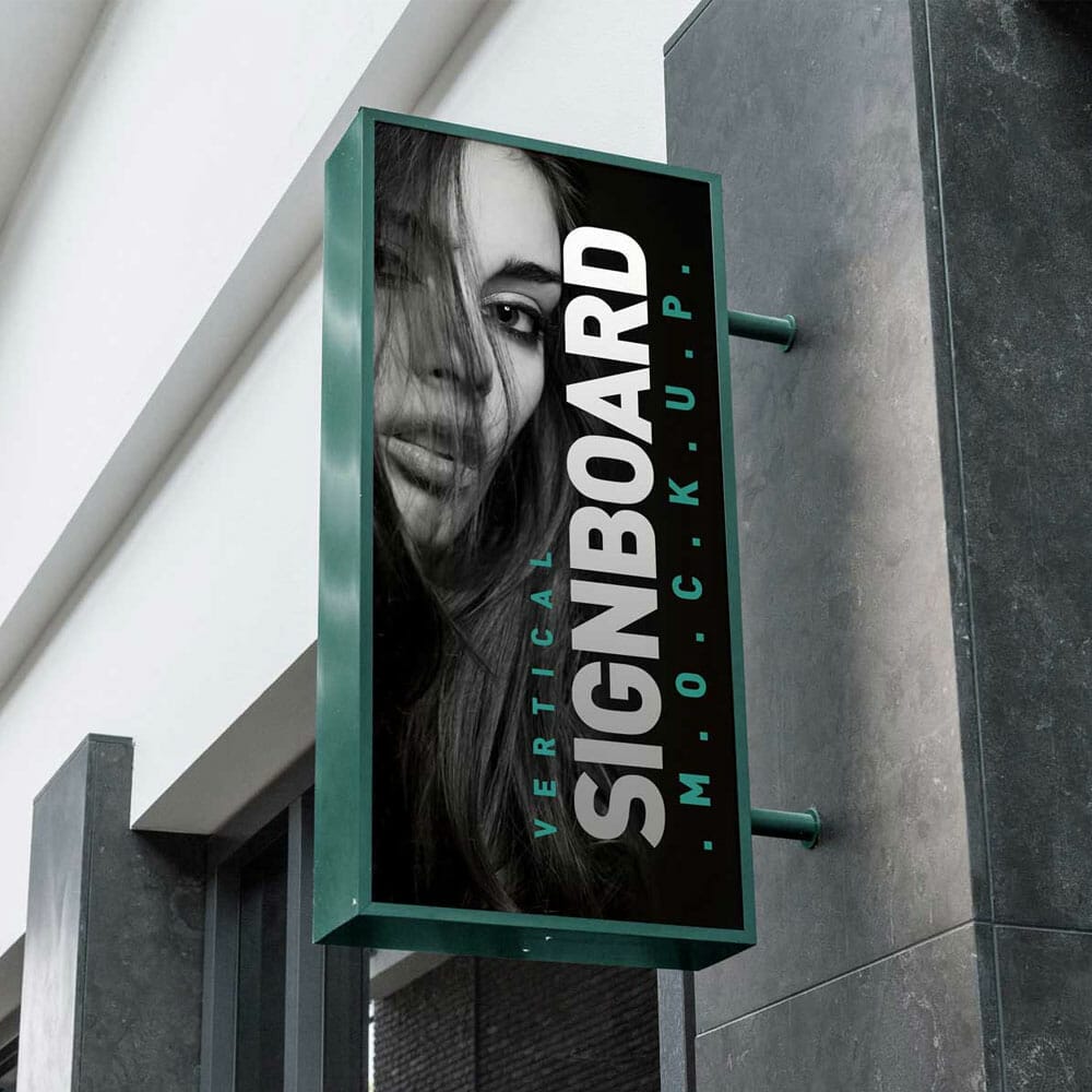 Free Shop Sign Mockup PSD