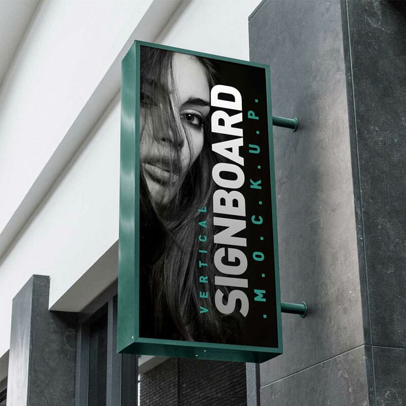 Free Shop Sign Mockup PSD