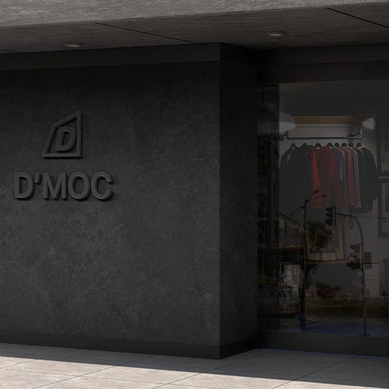 Free Shop Wall Logo Sign Mockup