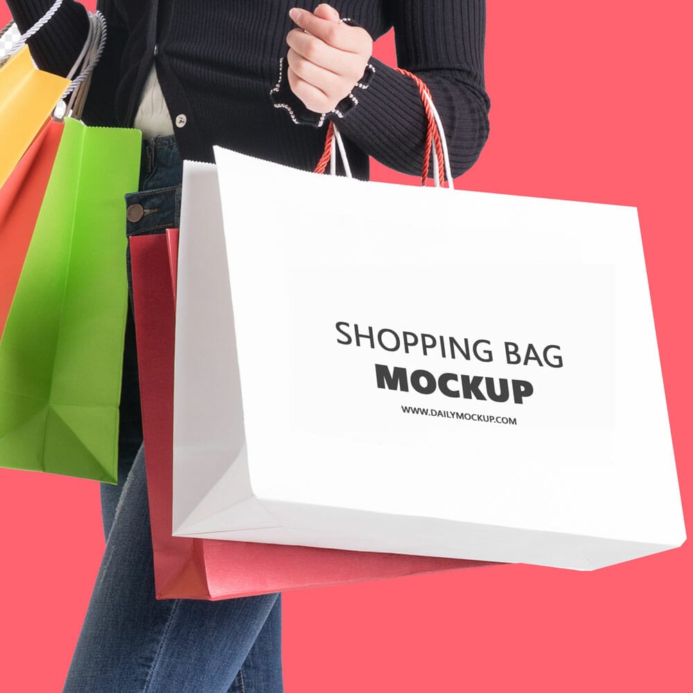 Free Shopping Bag Mockup