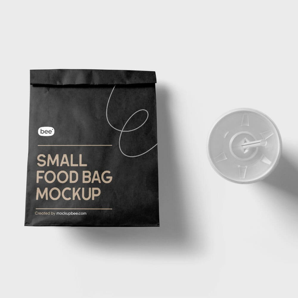 Free Small Food Bag Mockup