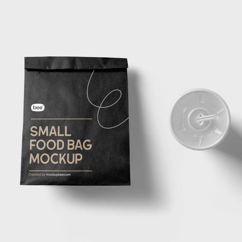 Free Small Food Bag Mockup