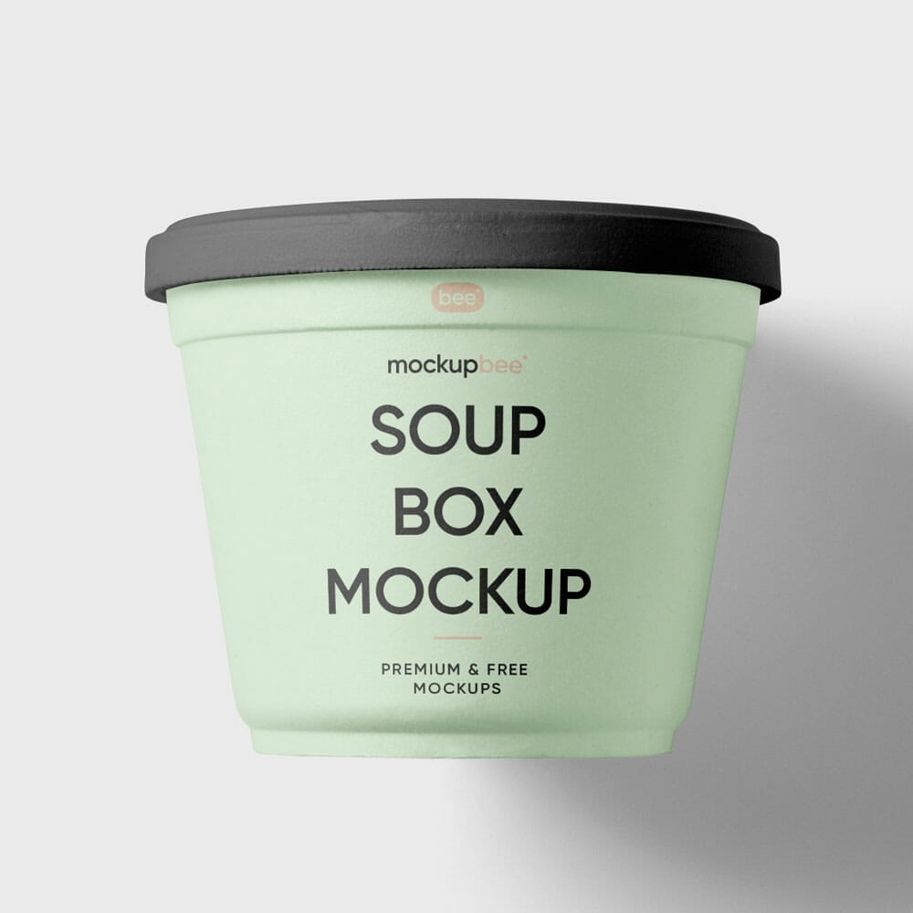 Free Soup Box Mockup