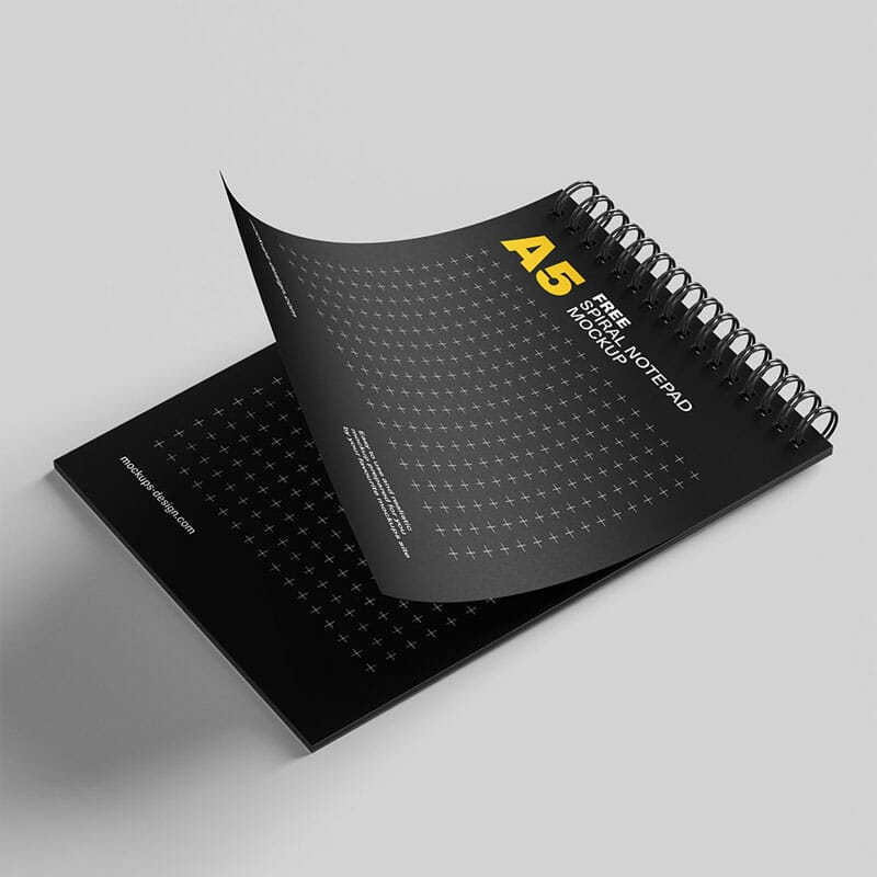 Free Spiral Notepad Mockup » CSS Author