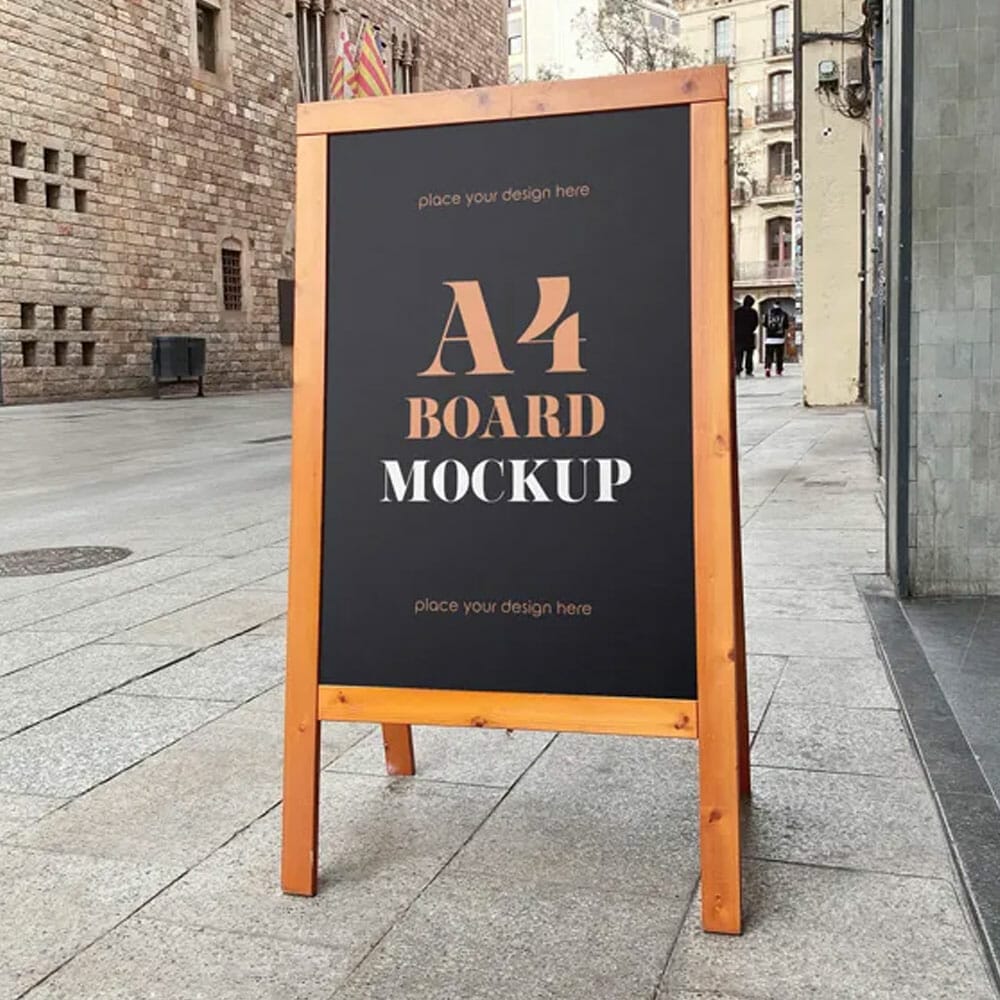 Free Standing Board Mockup