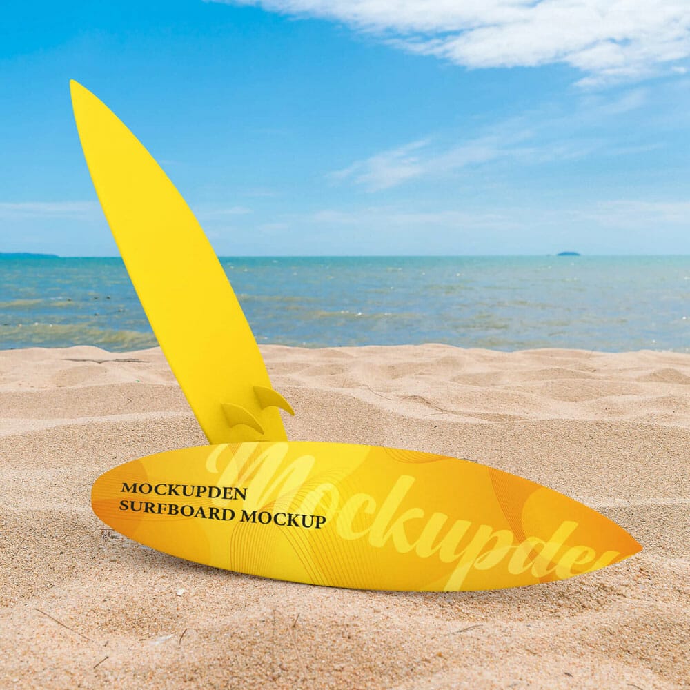Free Surfboard Mockup PSD Template