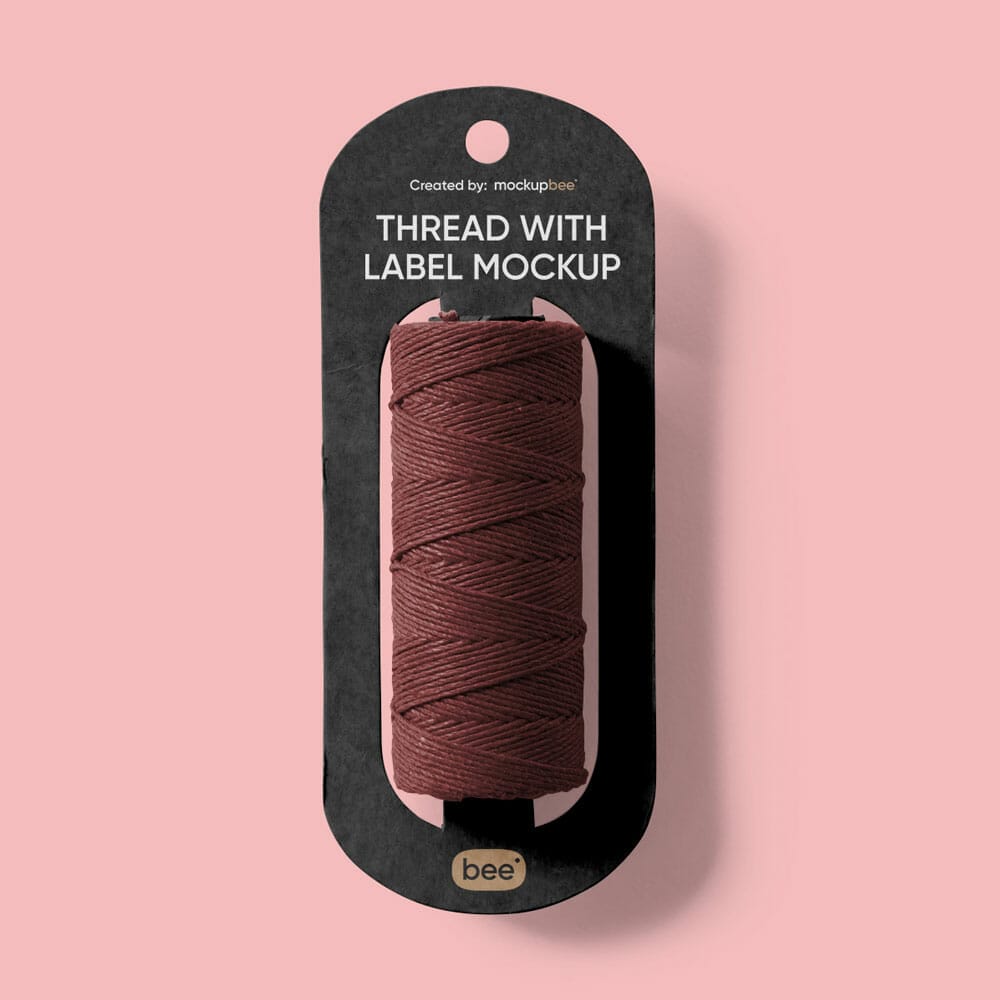 Free Thread With Label Mockup