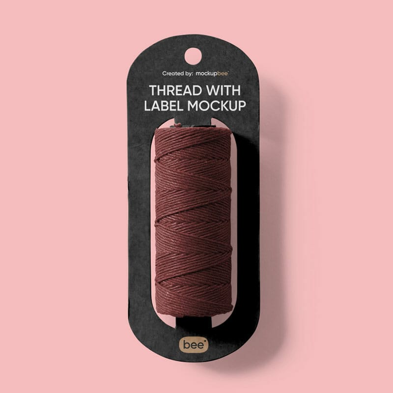 Free Thread With Label Mockup