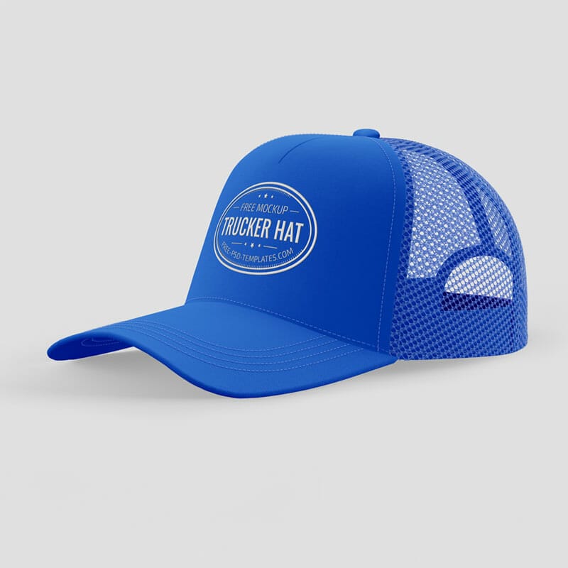 Free Trucker Hat Mockup Set