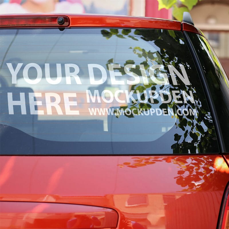 Free Vinyl Decal Mockup PSD Template