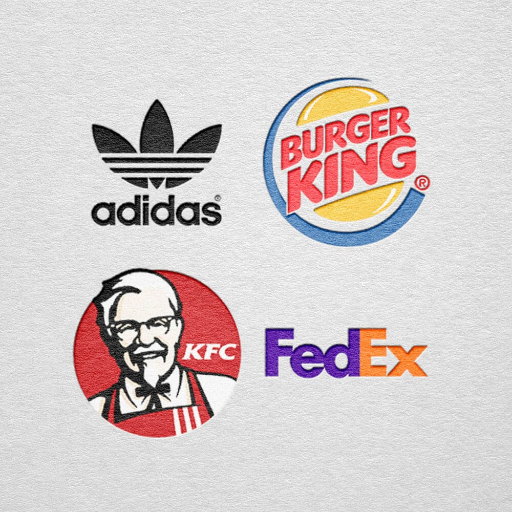 Free White Paper Colorful Logo Mockup PSD