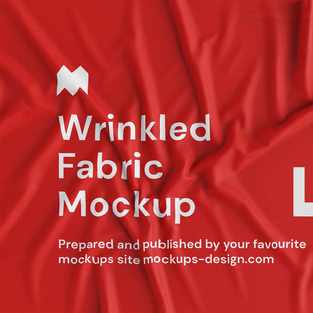 Free Wrinkled Fabric Mockup