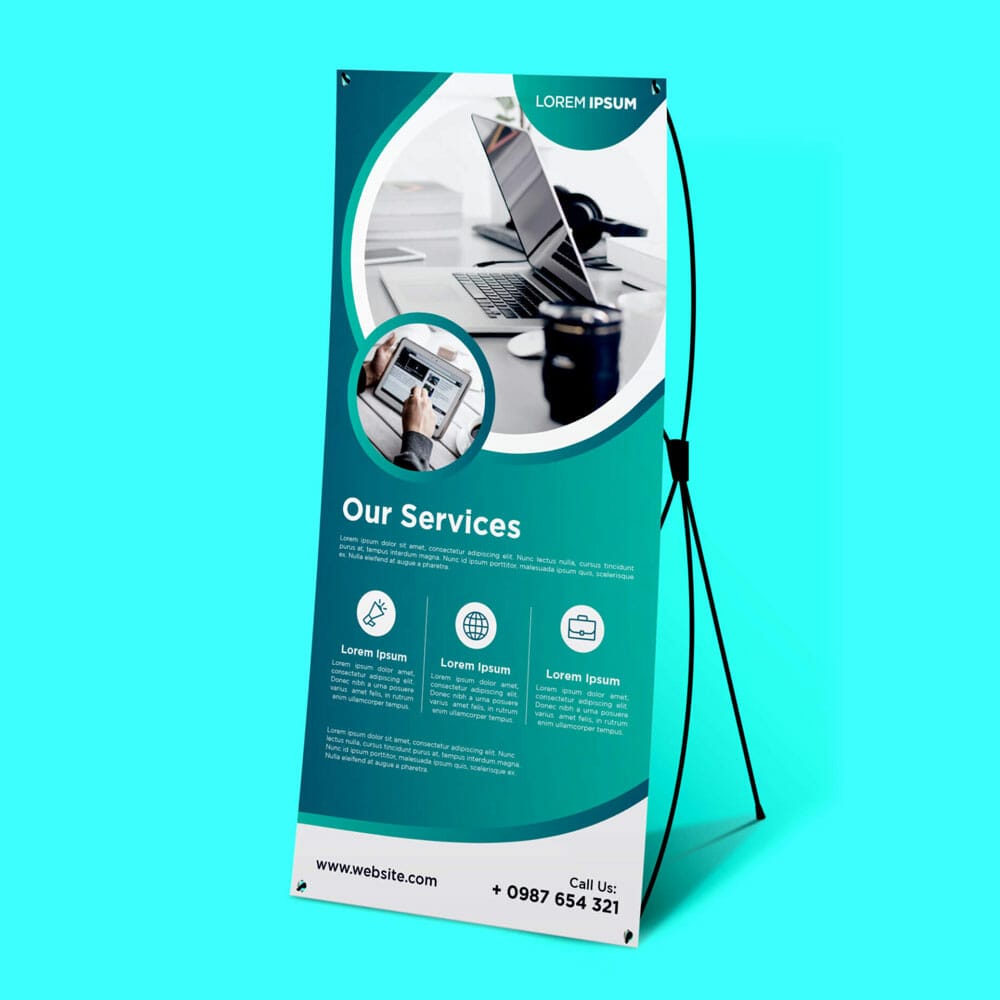 Free X Banner Mockup PSD Template