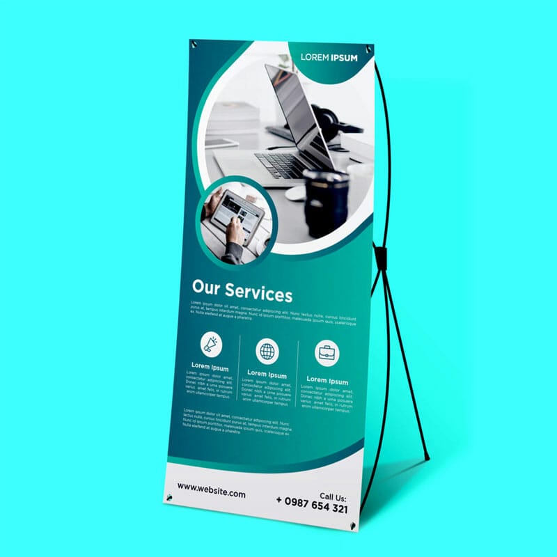 Free X Banner Mockup PSD Template