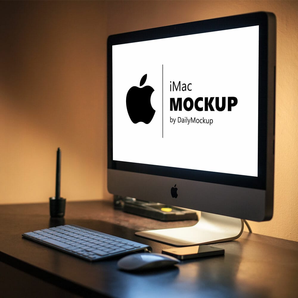 Free iMac Mockup PSD Template