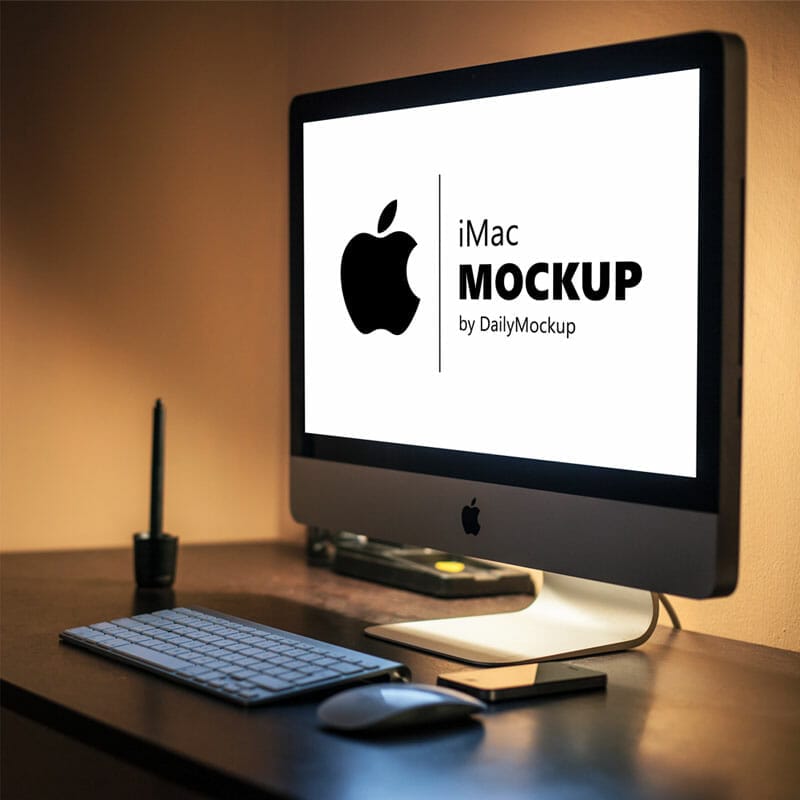 Free iMac Mockup PSD Template