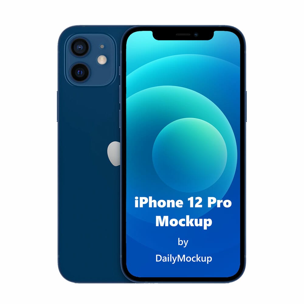 Free iPhone 12 Pro Mockup PSD Template