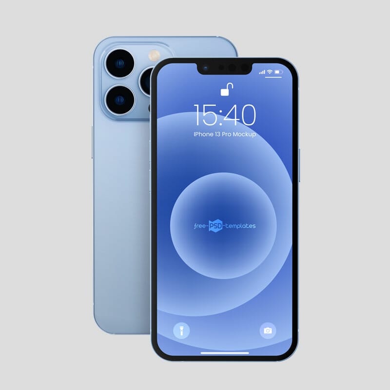 Free iPhone 13 Pro Mockup Set