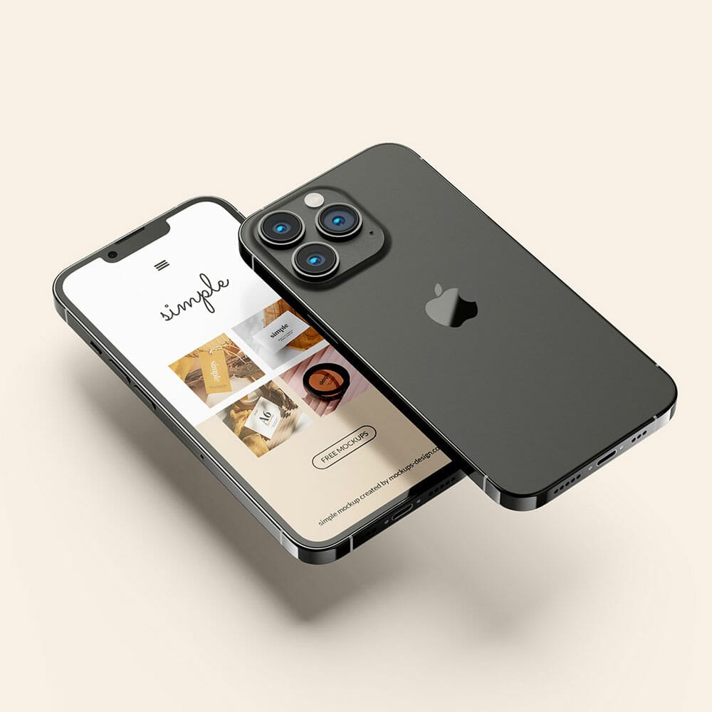 Free iPhone 13 Pro Mockup