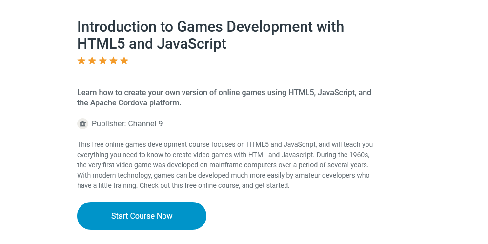 Introduction to Games Development with HTML5 and JavaScript