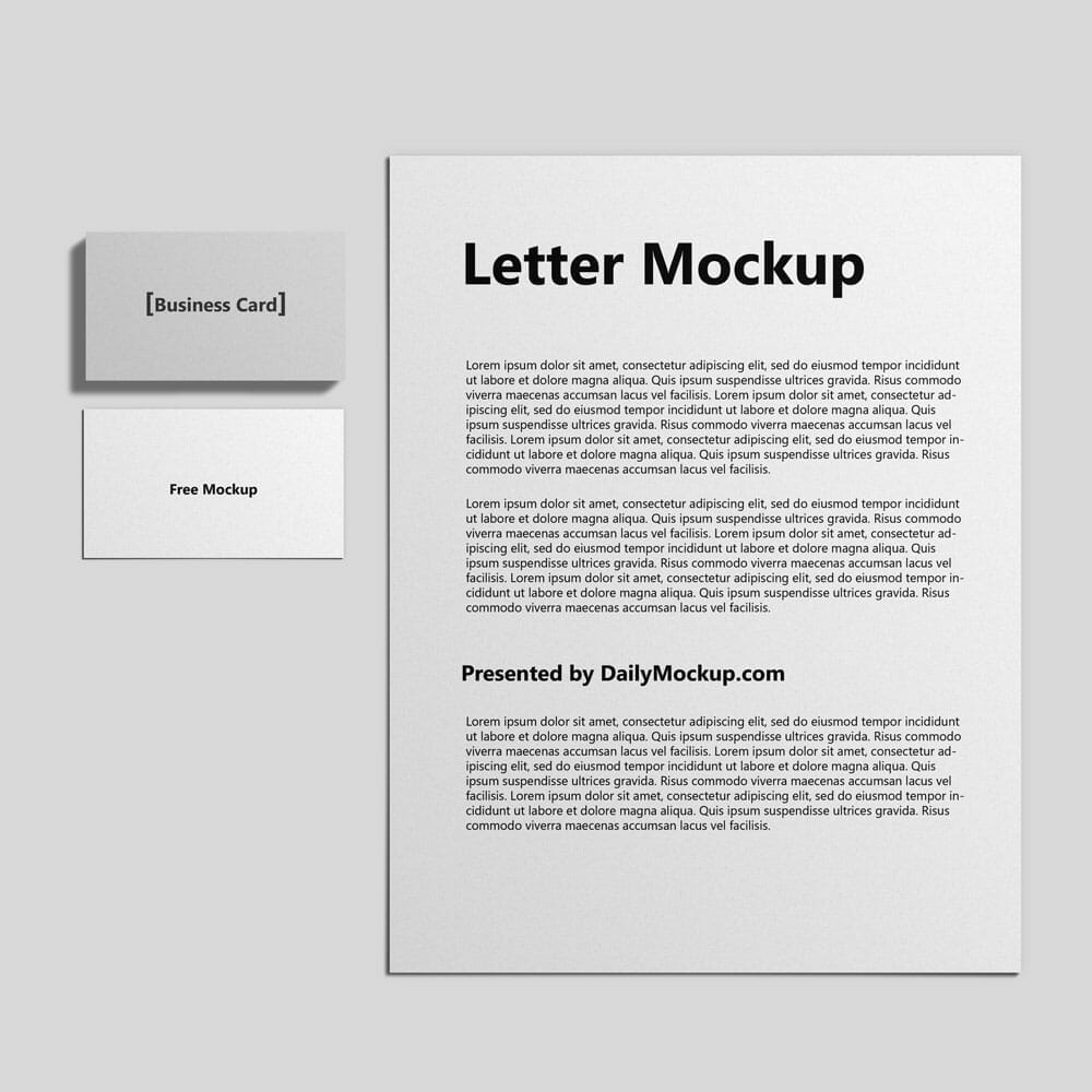 Letter Mockup Free PSD Template