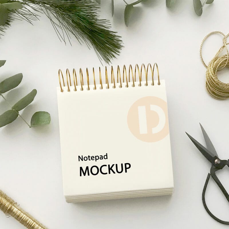 Notepad Mockup PSD Free Template