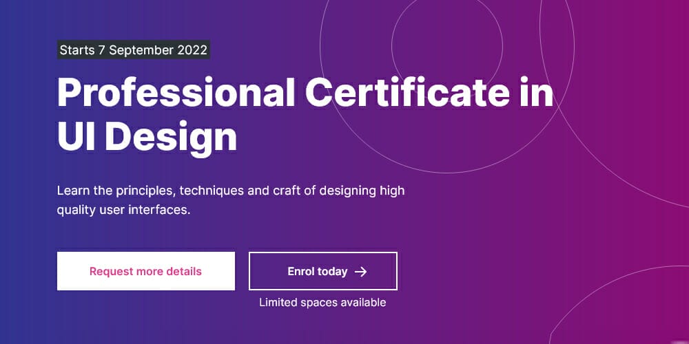 Professional Certificate in UI Design