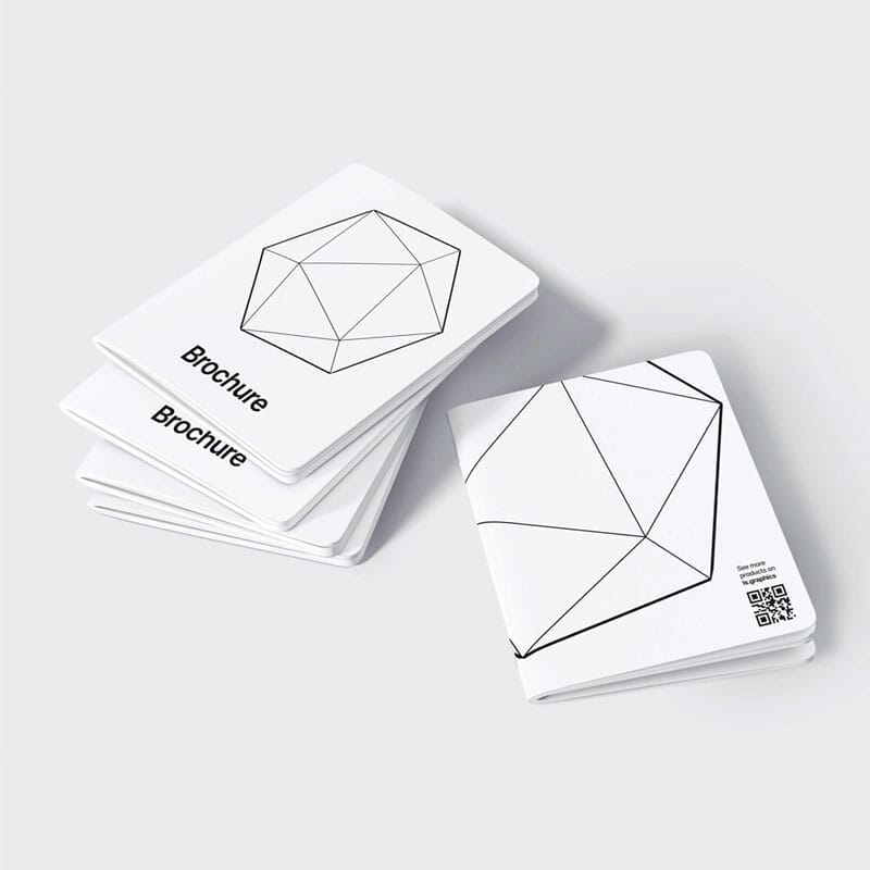 Rounded Corners Brochures Mockup Scene