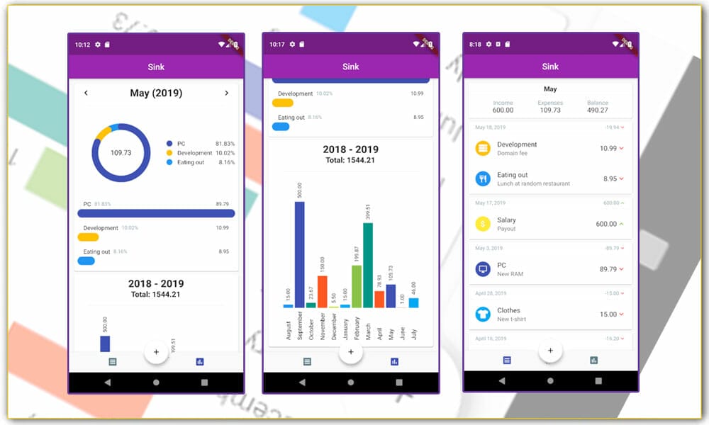 Sink - Flutter Expense Tracker App