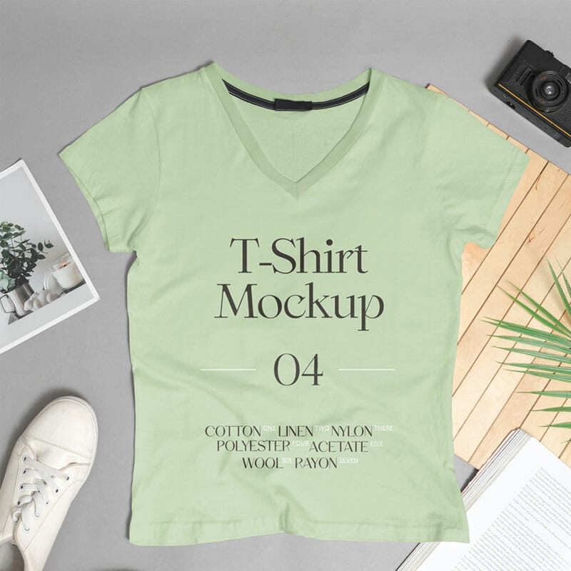 T-Shirt On Floor Mockup