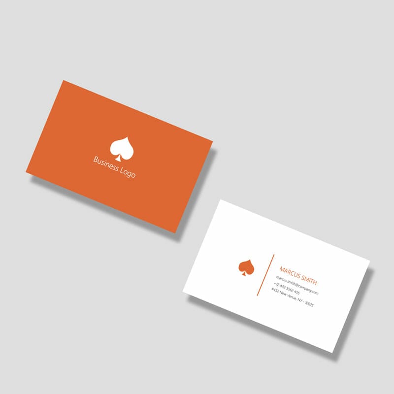 Top View Business Card Mockup
