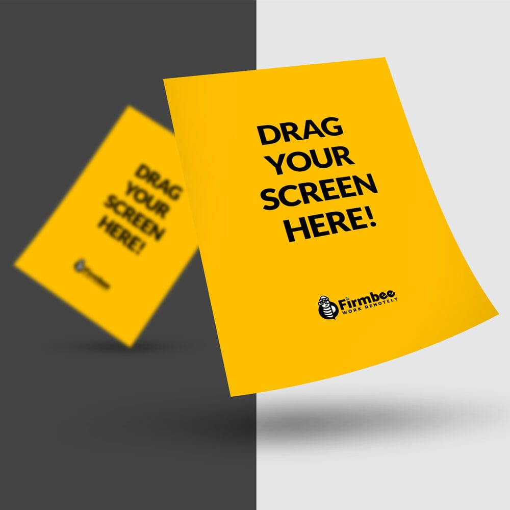 Two Floating A4 Flyers PSD Mockup