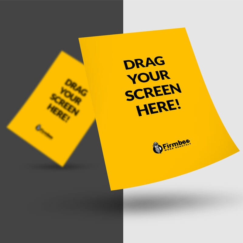 Two Floating A4 Flyers PSD Mockup