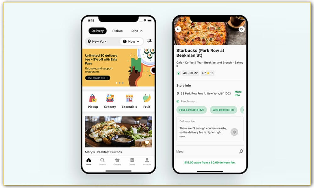 UberEats App UI