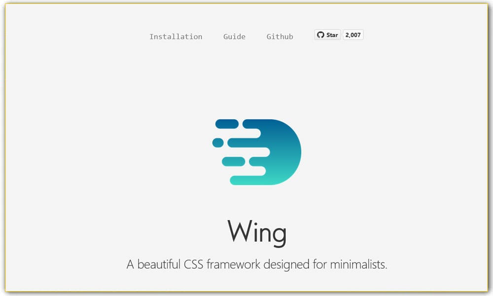 Wing CSS Framework