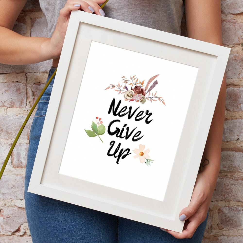 Women Holding Frame Mockup