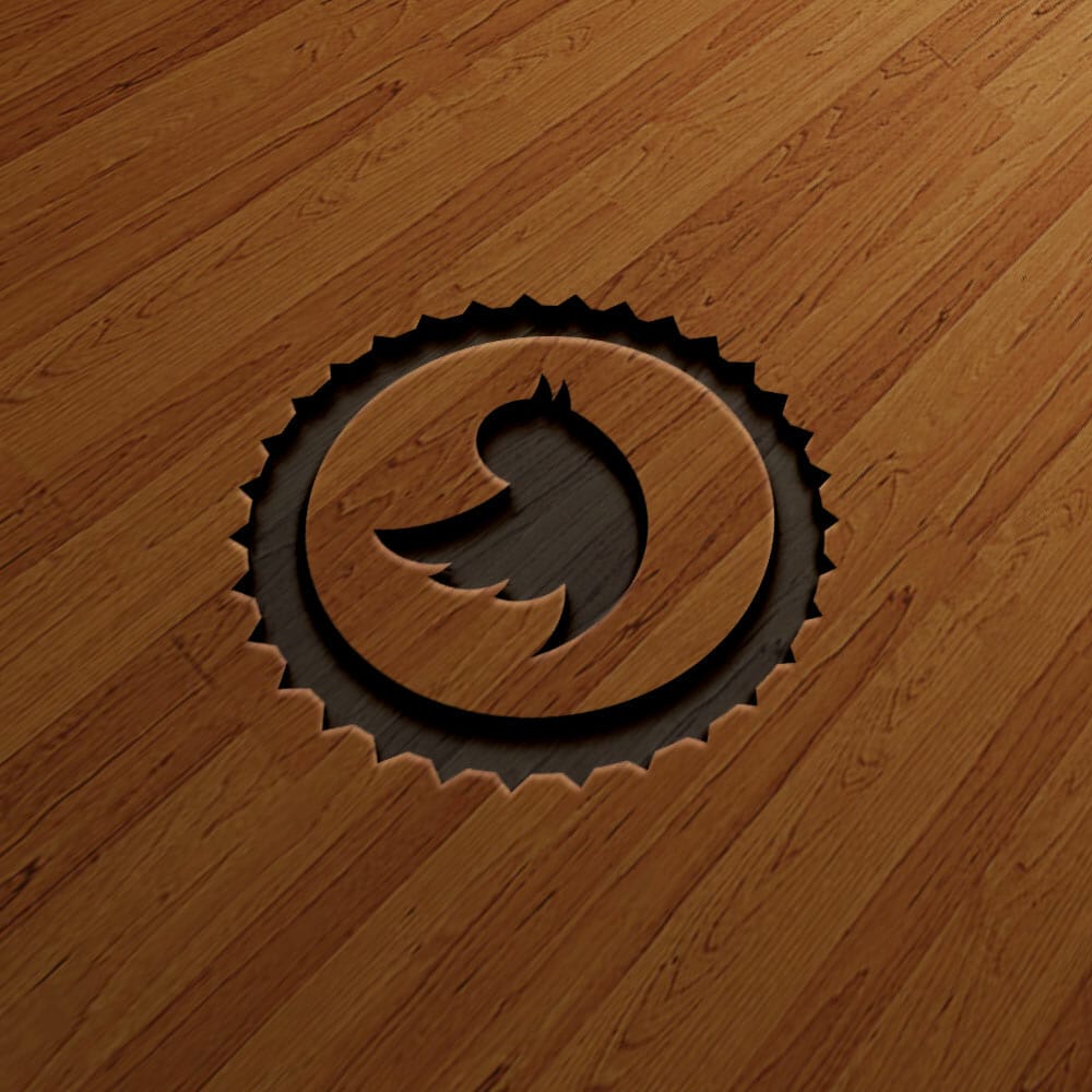 Wood Pressed Free logo Mockup