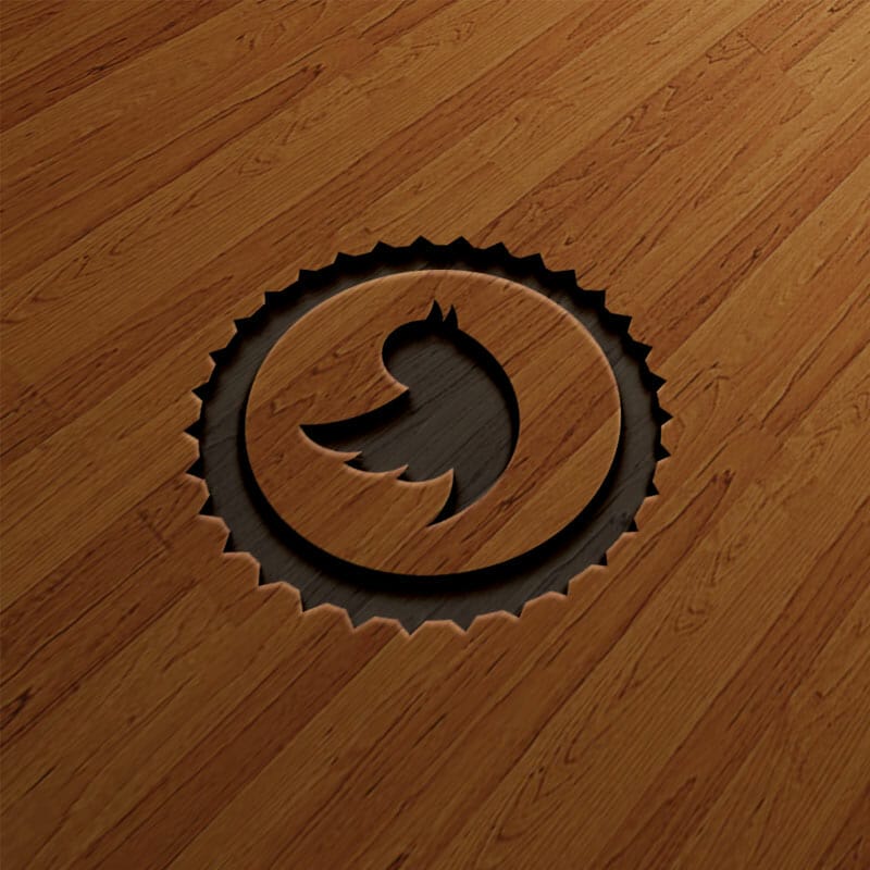 Wood Pressed Free logo Mockup